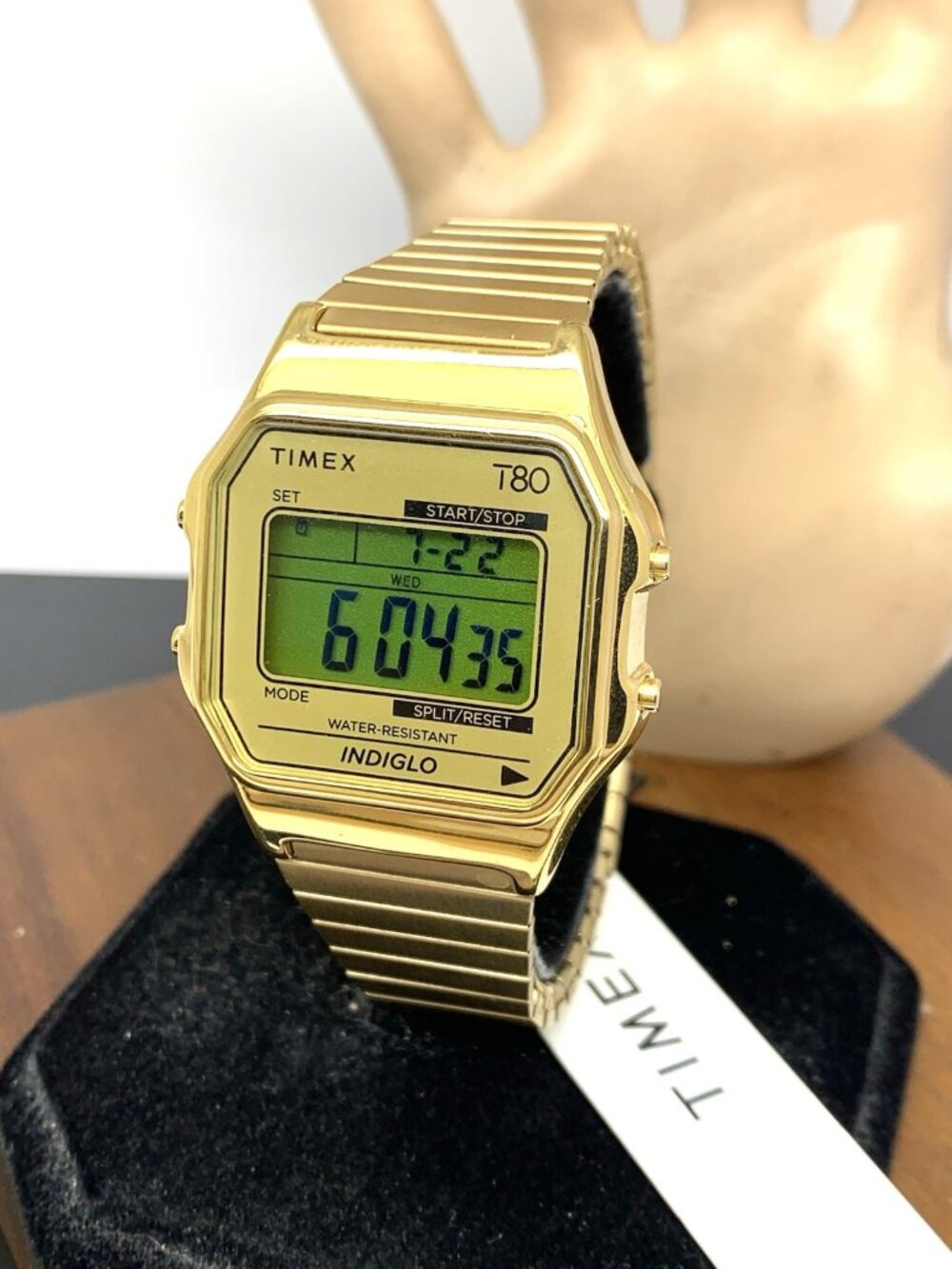 Timex Men's Watch TW2W68100 Quartz Digital Gold Stainless Steel Expansion Band